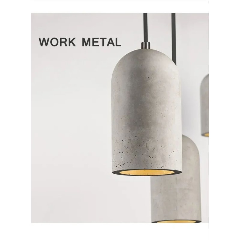 Cement Loft Pendant Light Modern Hanging Lamp 11