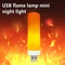 USB LED Flame Effect Night Lamp Light 1
