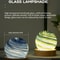 USB Powered 3D Moon Glass Night Lamp With Wooden Stand 6
