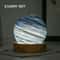 USB Powered 3D Moon Glass Night Lamp With Wooden Stand 9