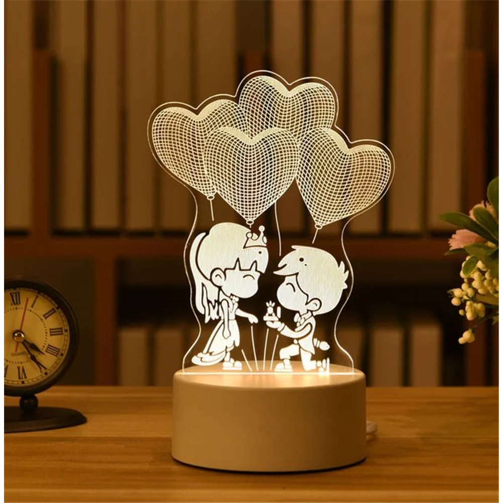 USB Acrylic 3D LED Neon Sign Night Light 7