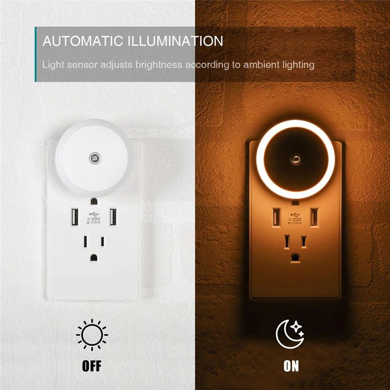 Dusk To Dawn Sensor PlugIn LED Night Light 14