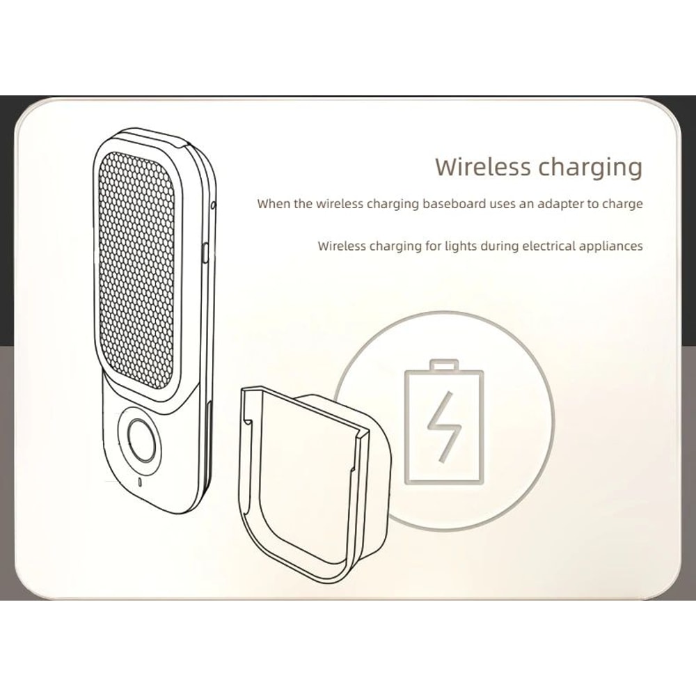 3Mode Motion Sensor LED Night Light With Wireless Charging 10