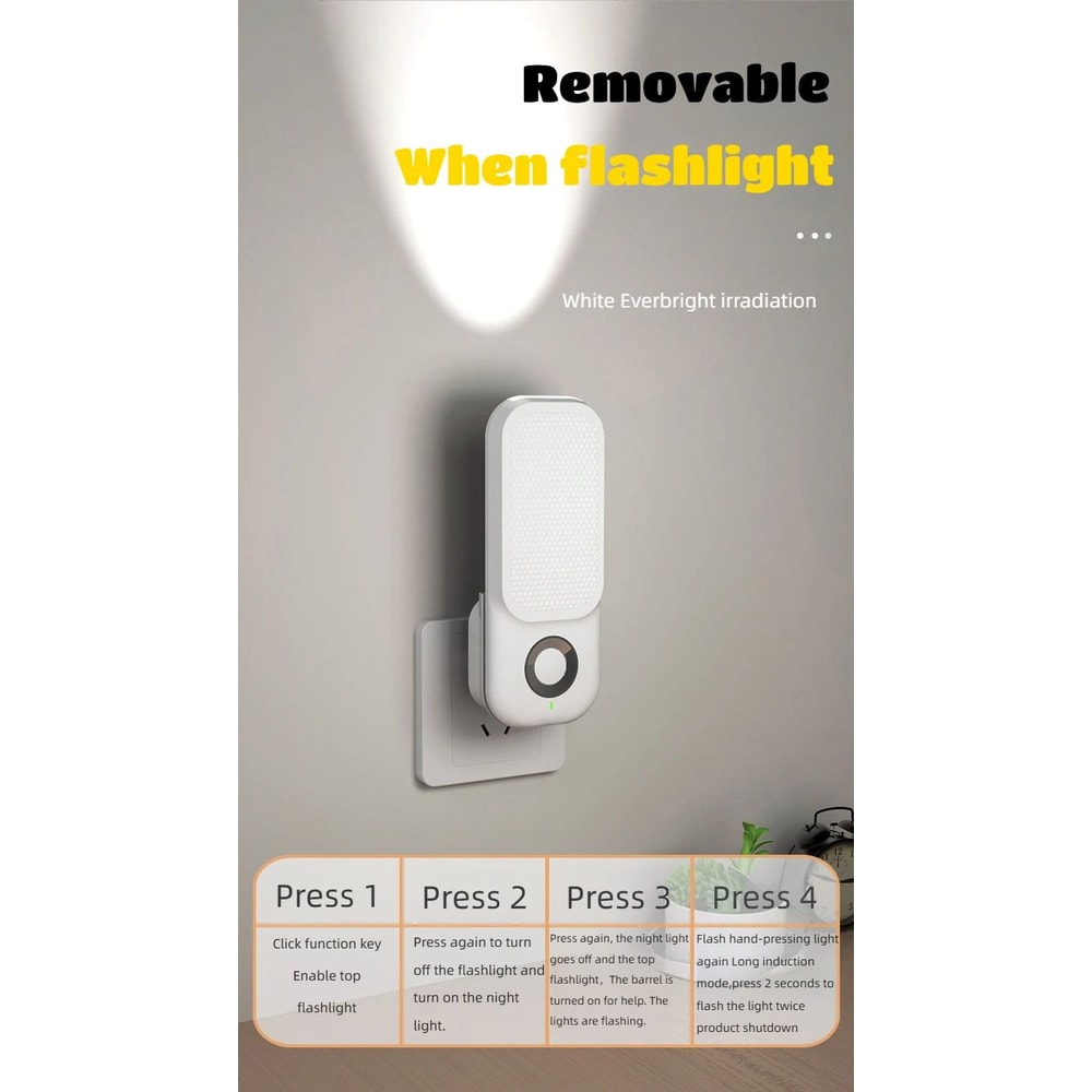 3Mode Motion Sensor LED Night Light With Wireless Charging 11