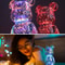 LED Fireworks 3D Bear Night Light USB Dimmable Lamp 6