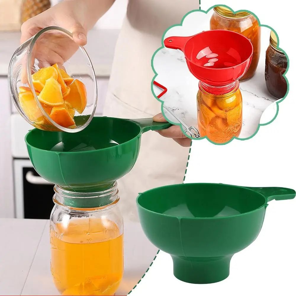 Wide Mouth Plastic Kitchen Funnel With Filter 1