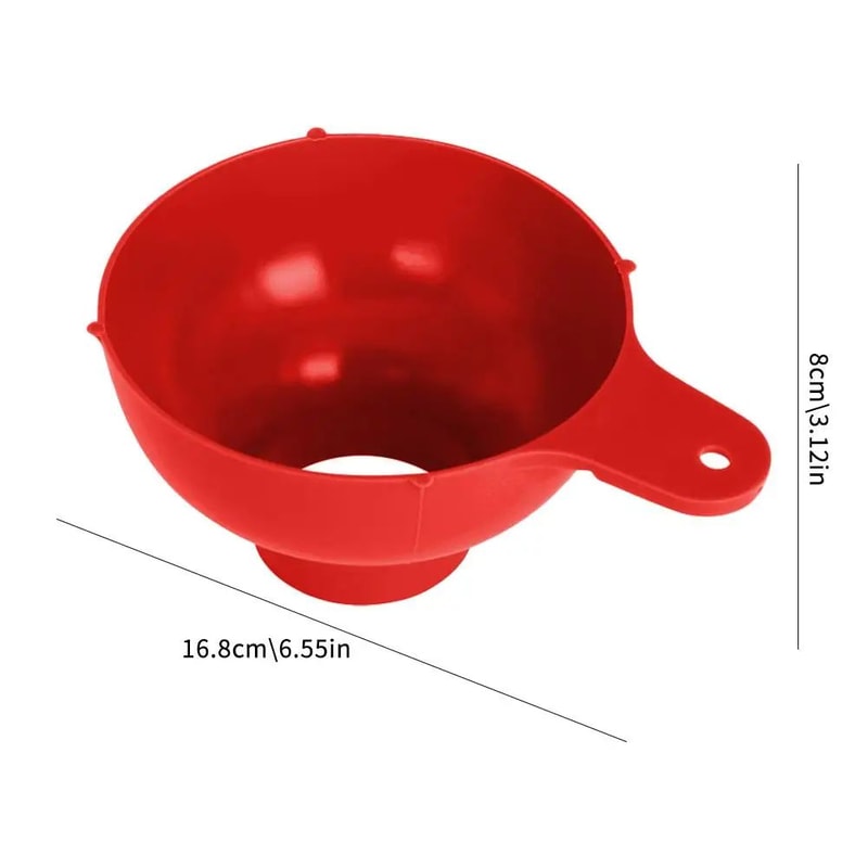 Wide Mouth Plastic Kitchen Funnel With Filter 5