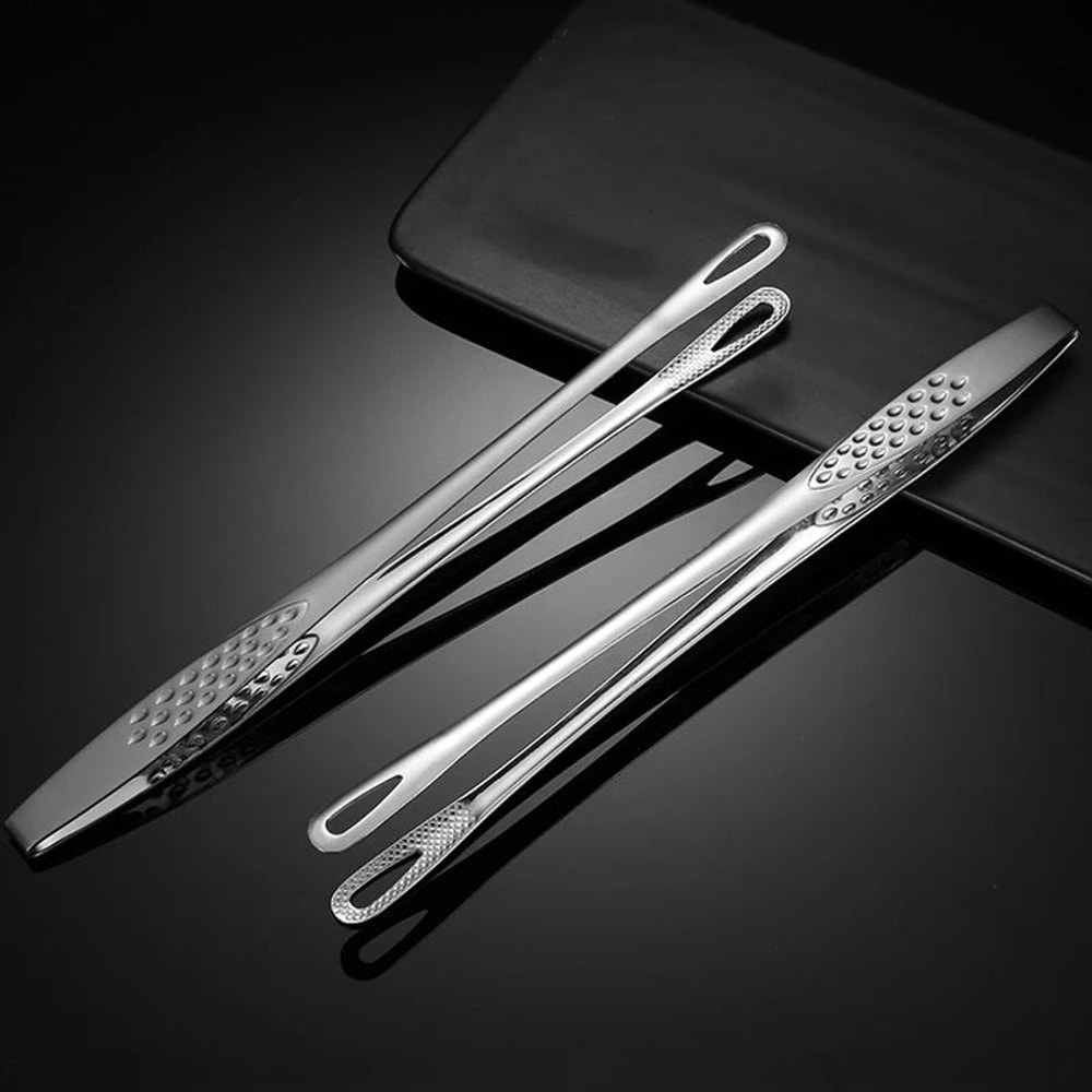 Stainless Steel BBQ And Kitchen Cooking Tongs 7