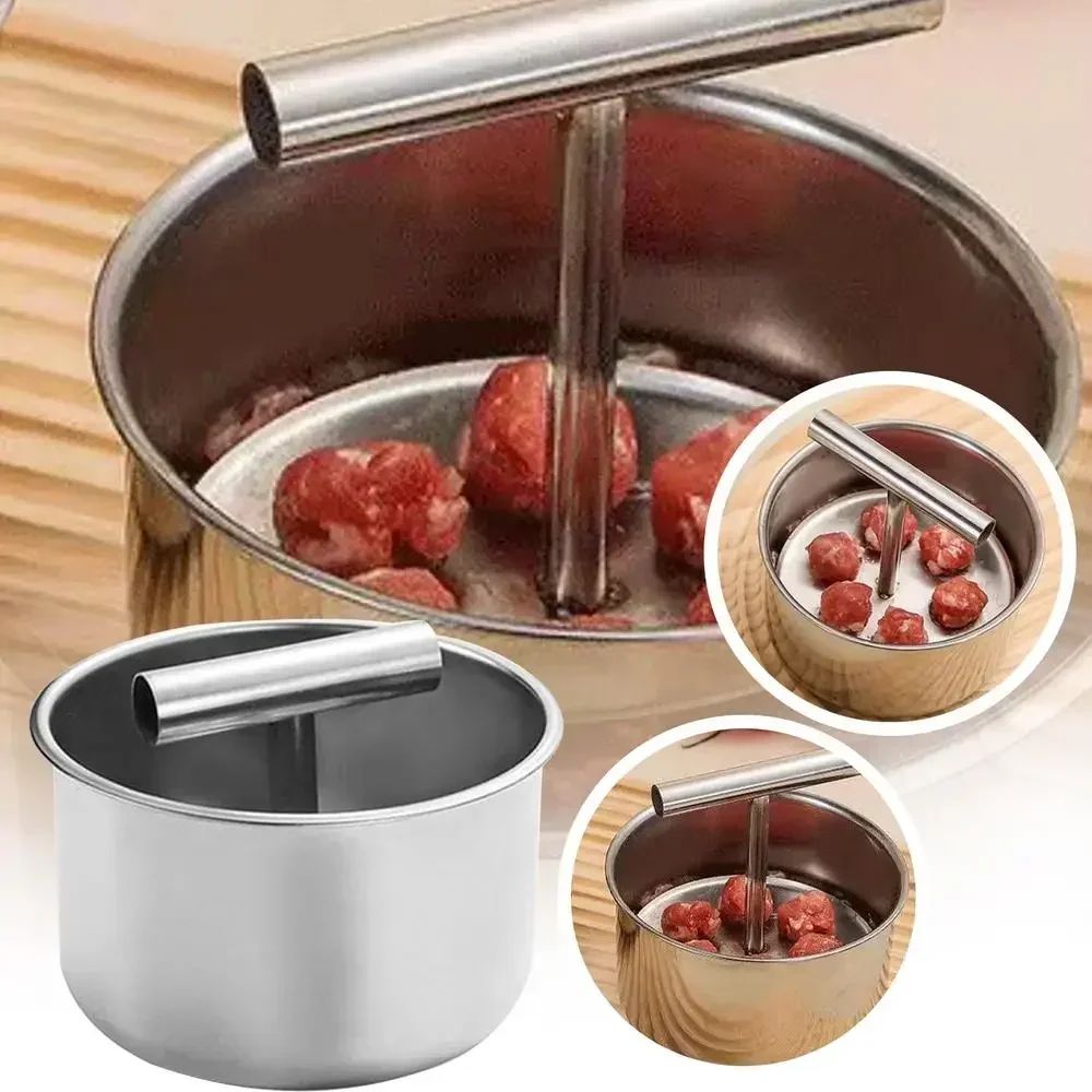 Stainless Steel Manual Meatball Maker Press Tool 8