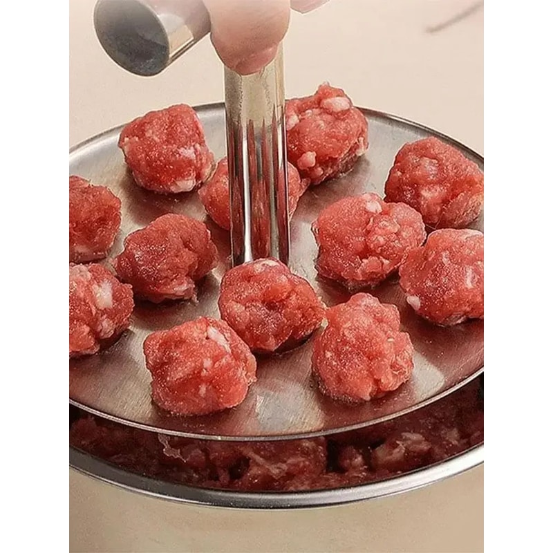 Stainless Steel Manual Meatball Maker Press Tool 9