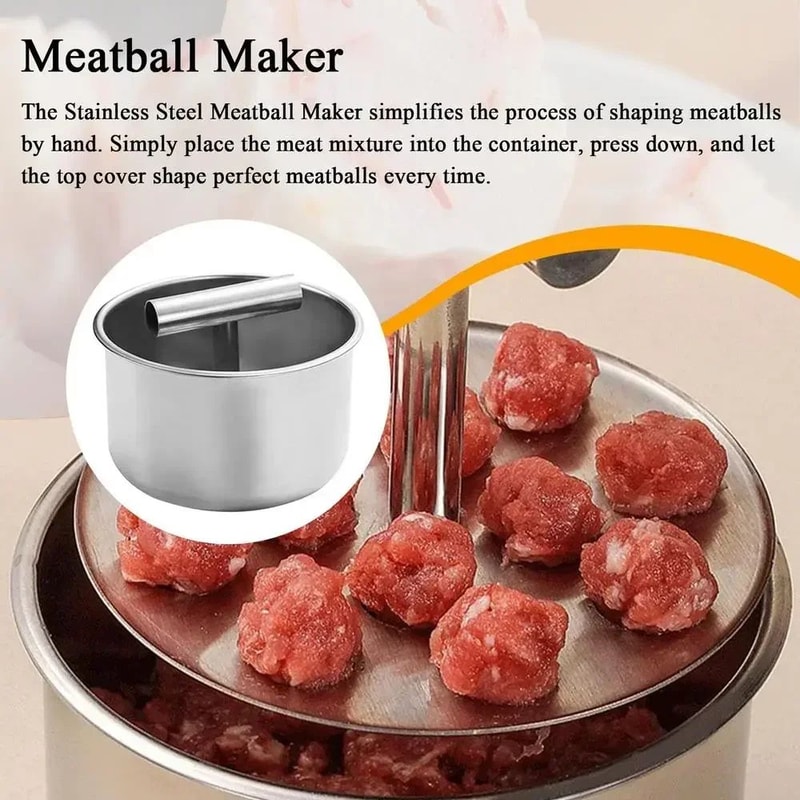 Stainless Steel Manual Meatball Maker Press Tool 11