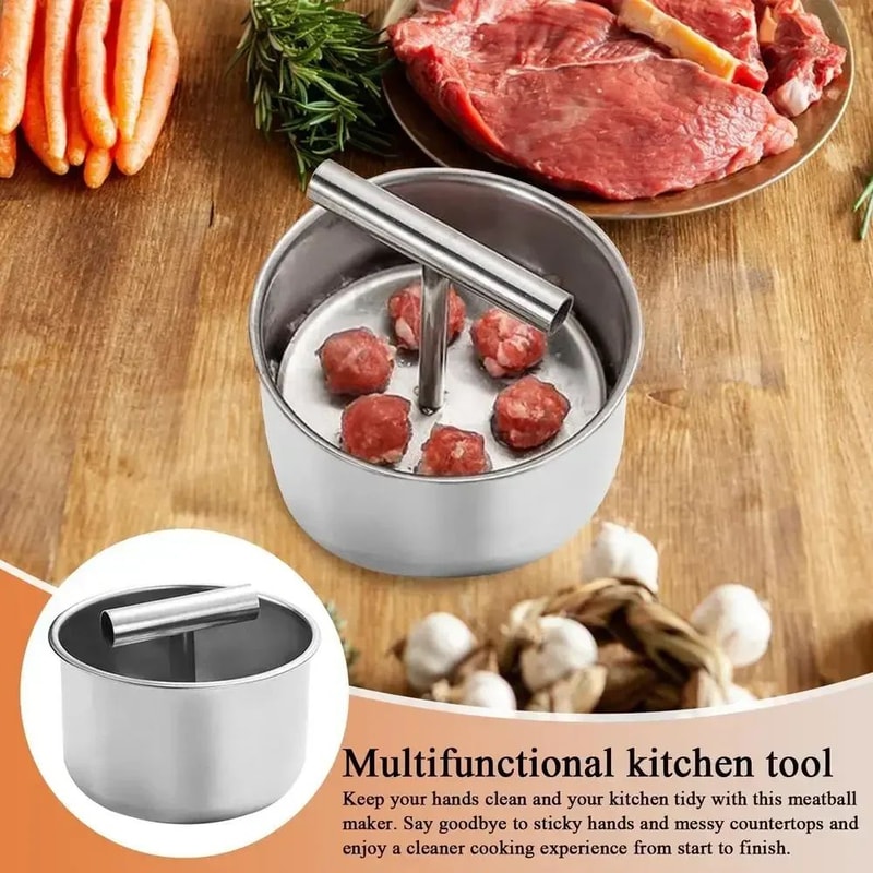 Stainless Steel Manual Meatball Maker Press Tool 13