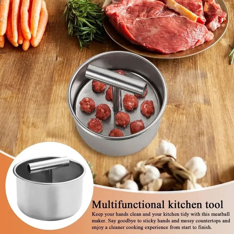 Stainless Steel Manual Meatball Maker Press Tool 17