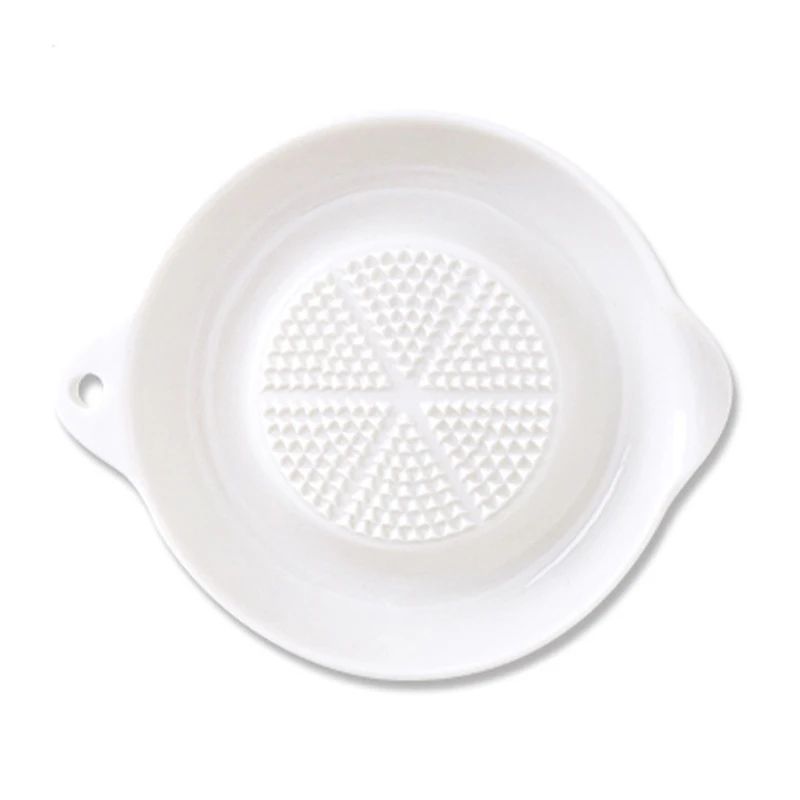 White Ceramic Ginger And Garlic Grater Masher 7