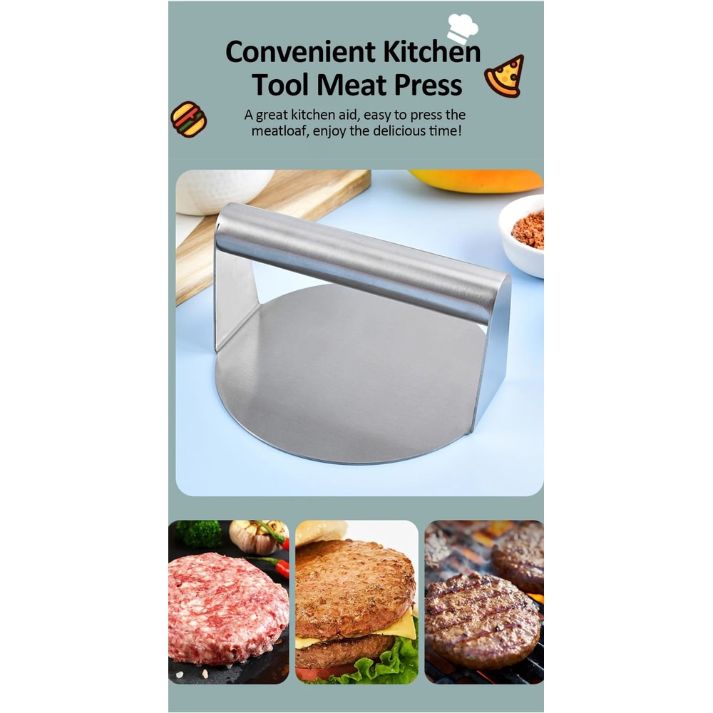 Stainless Steel Burger Press And Patty Maker 8