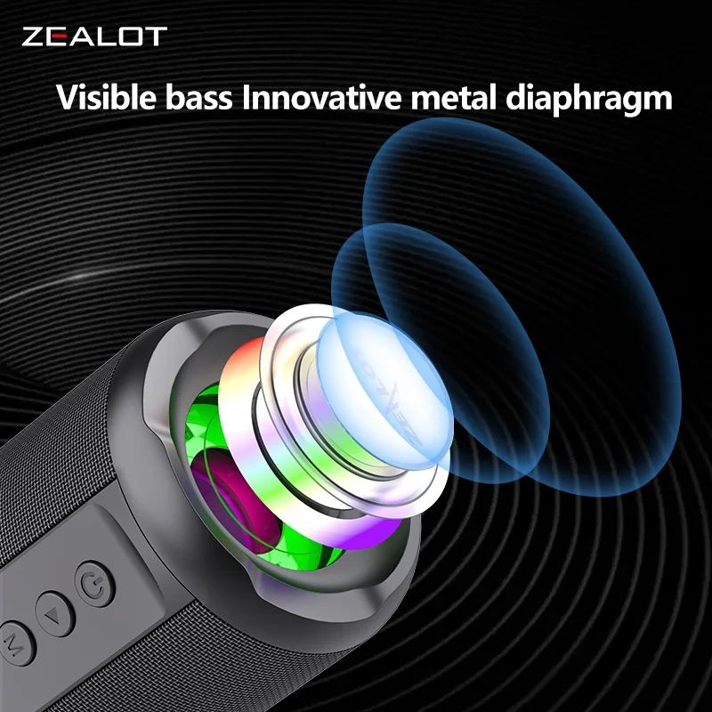 ZEALOT S46 10W Wireless Bluetooth Speaker 5