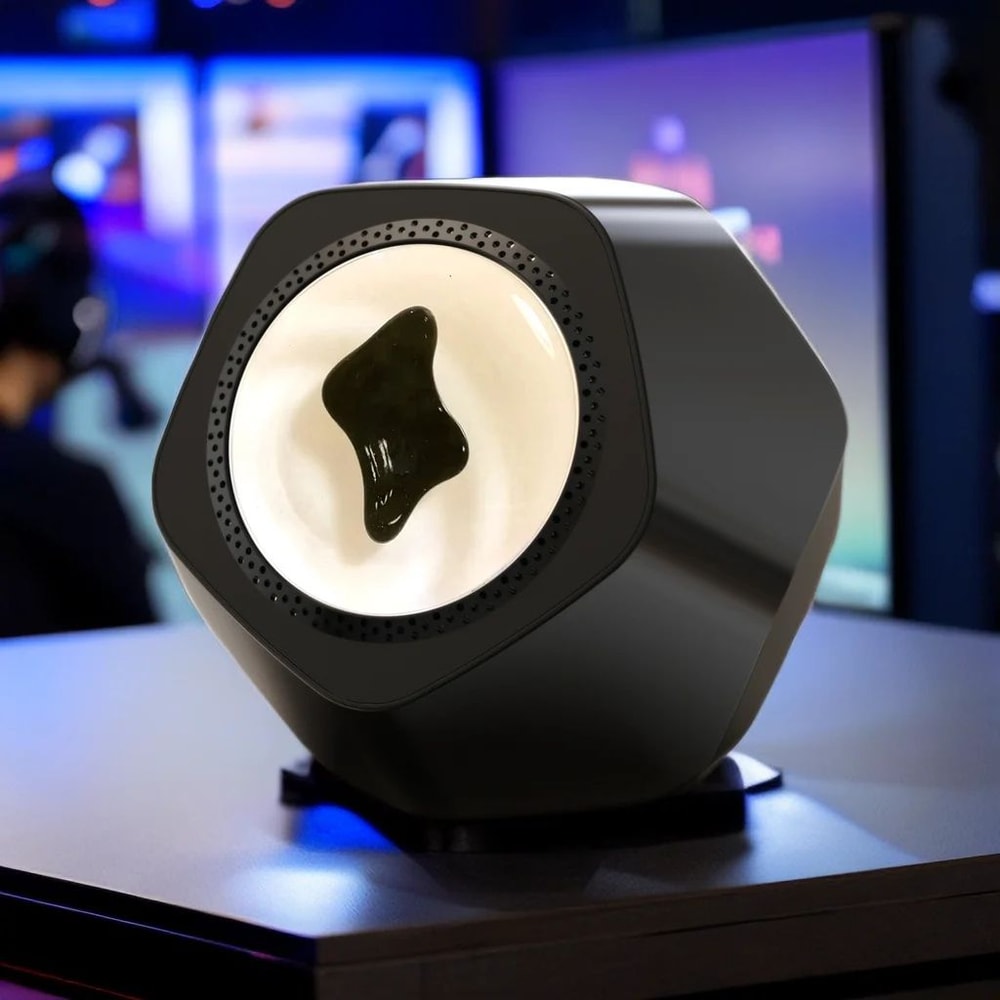 Magnetic Fluid Desktop Bluetooth Speaker Rhythm Lamp 0