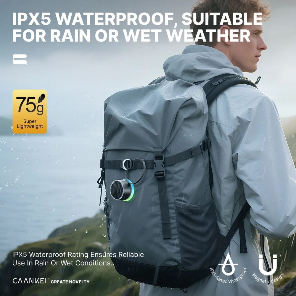 Bluetooth Magnetic Mini Waterproof Speaker With RGB Light 6