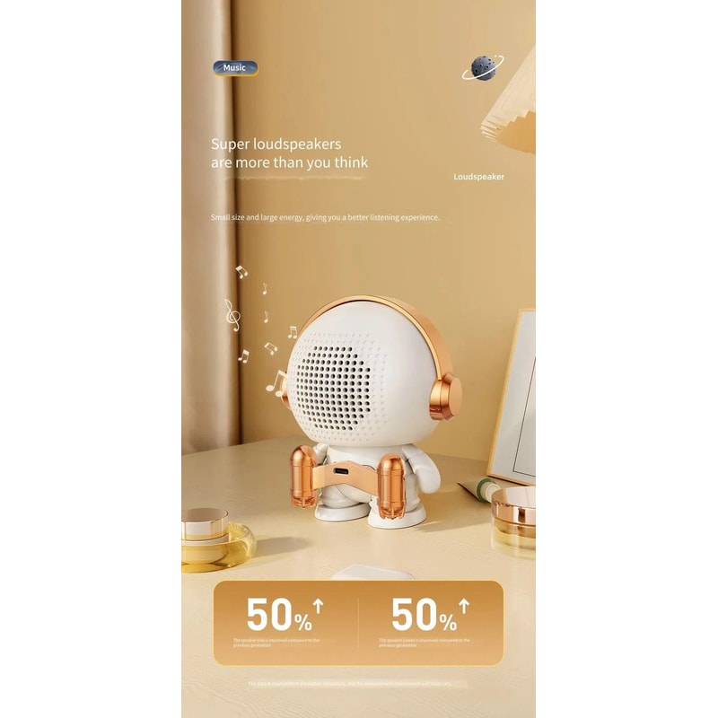 Space Robot Bluetooth Mini Subwoofer Speaker 8