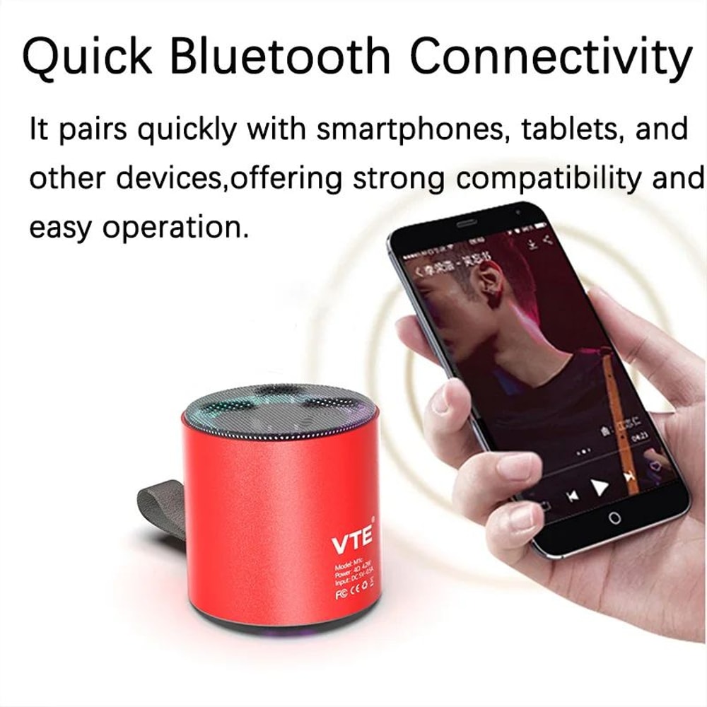 Portable Bluetooth 53 RGB Light Speaker With Bass 4
