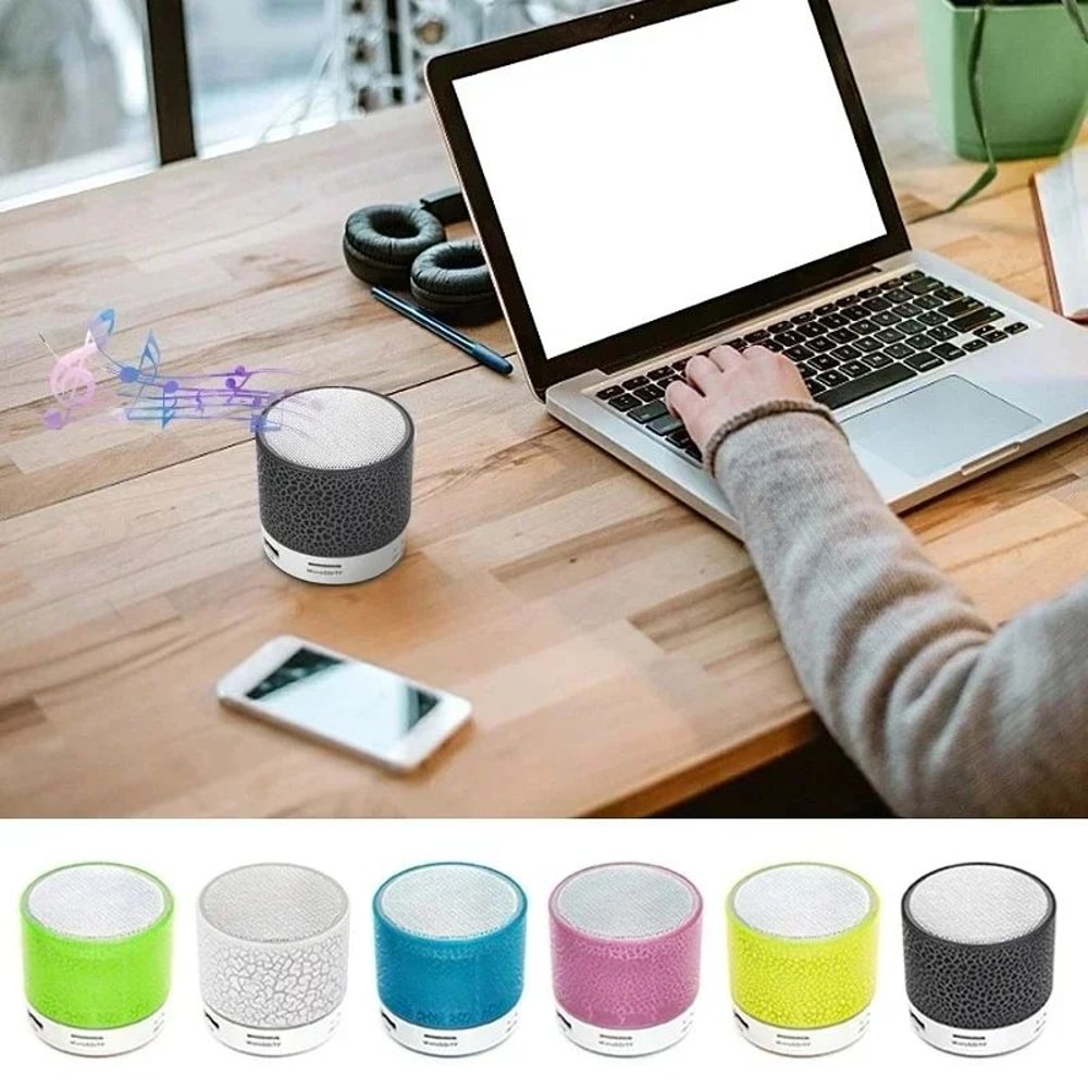 Mini Bluetooth Speaker With LED Light And Bass 2
