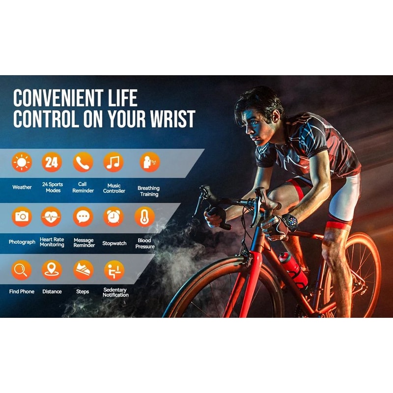 LaNikar Bluetooth Calling Fitness Smartwatch 8