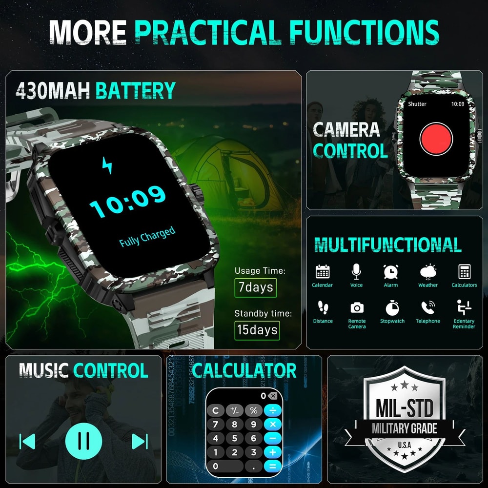 LaNikar KT71 Bluetooth Calling Fitness Smartwatch 9