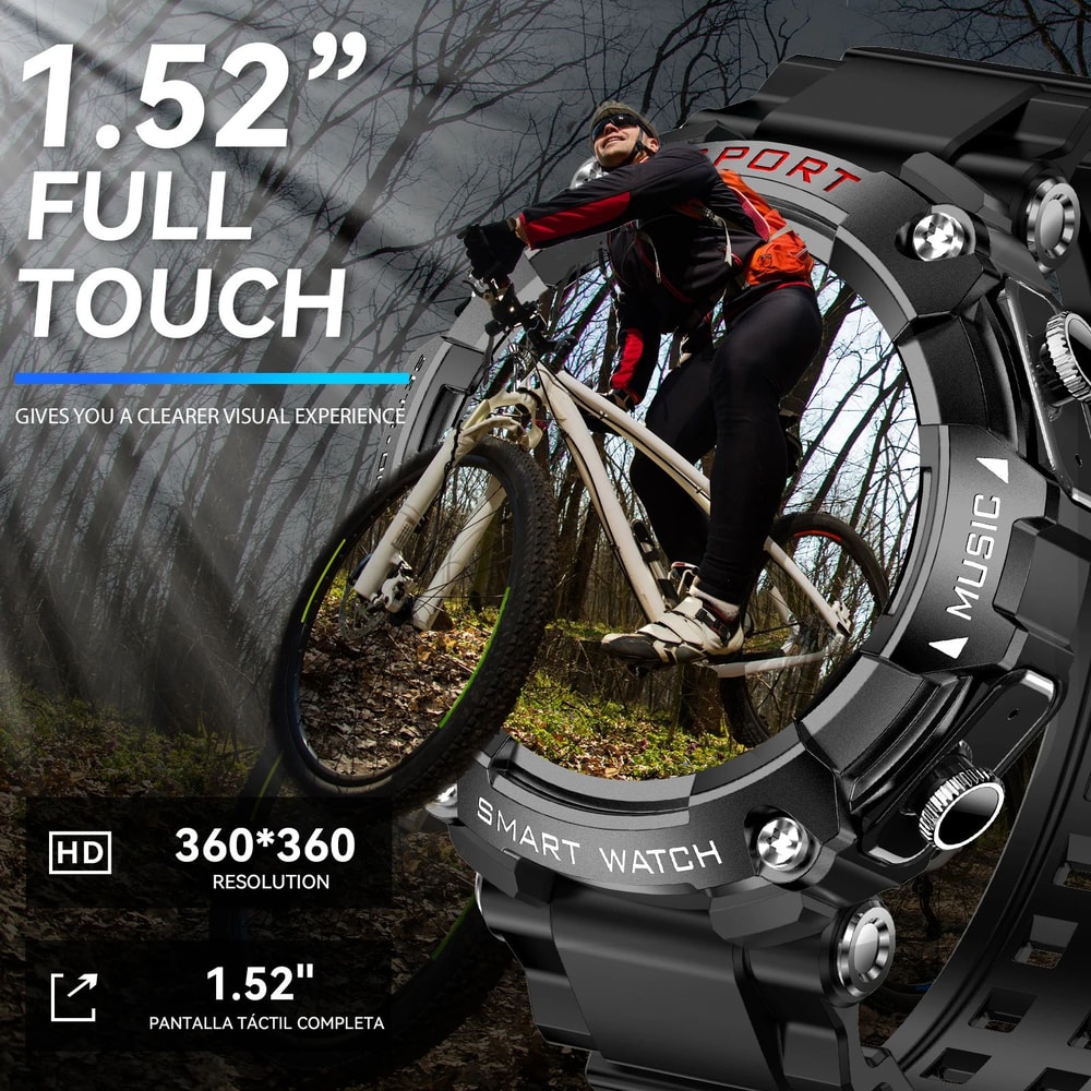 LaNikar AMOLED Smartwatch With Built In Bluetooth Earbuds 4