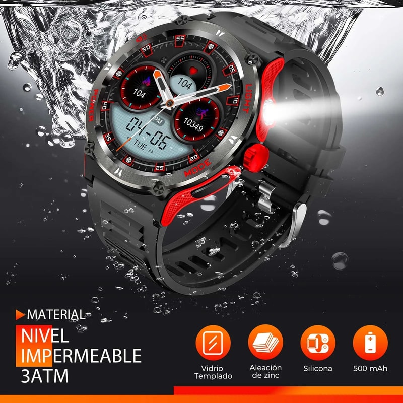 EIGIIS KT76 Rugged Smartwatch With Compass And Flashlight 14