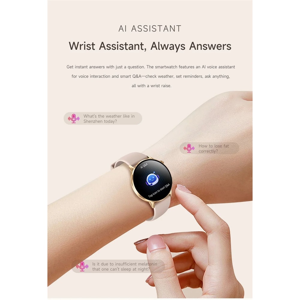 Women AMOLED Bluetooth Calling Smartwatch With Flashlight 9