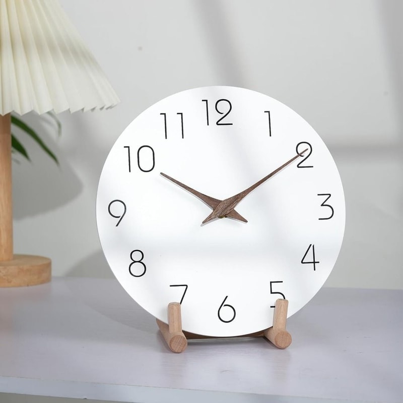 12 Inch Silent Wooden Minimalist Wall Clock 7