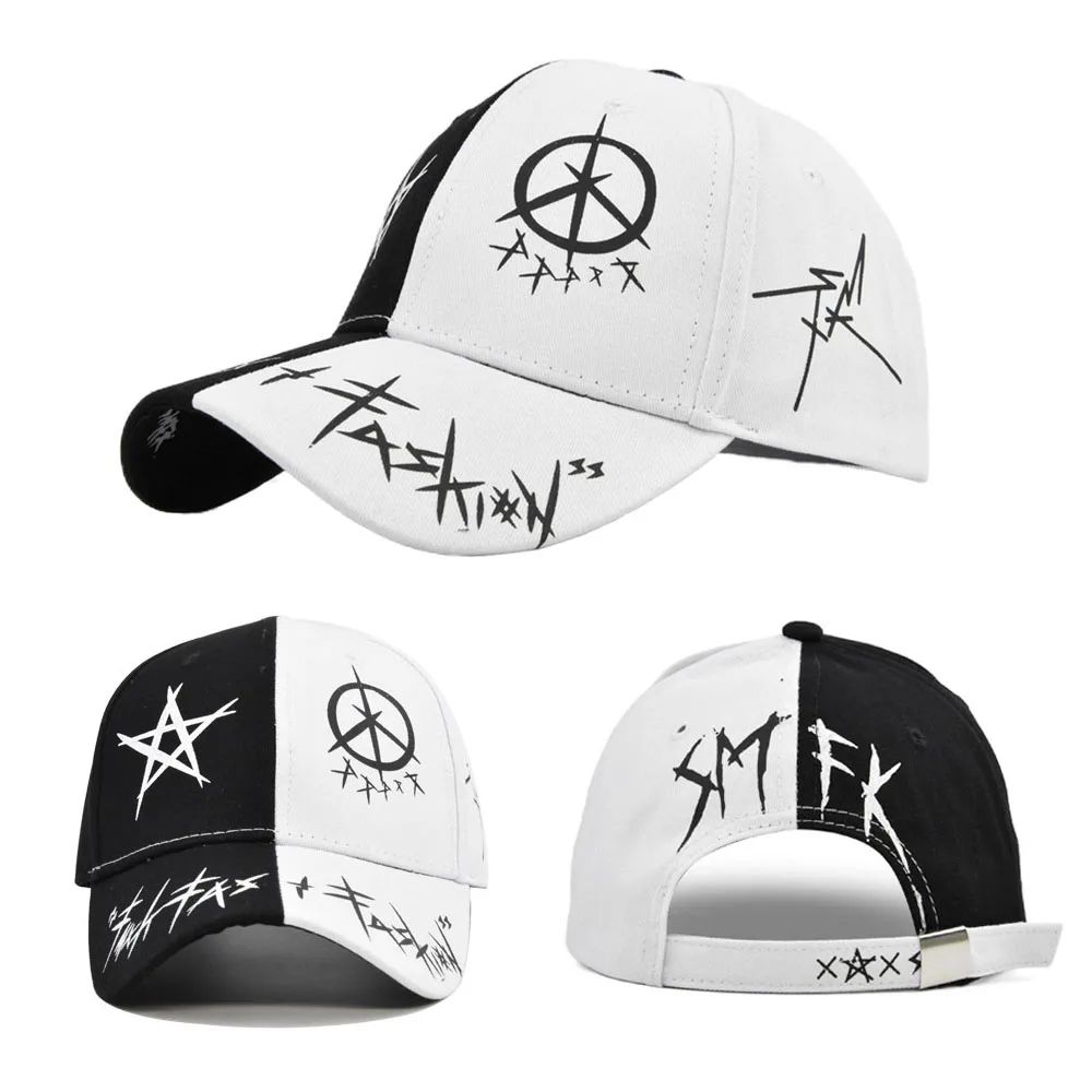 Graffiti Letter Patchwork Snapback Baseball Cap 1