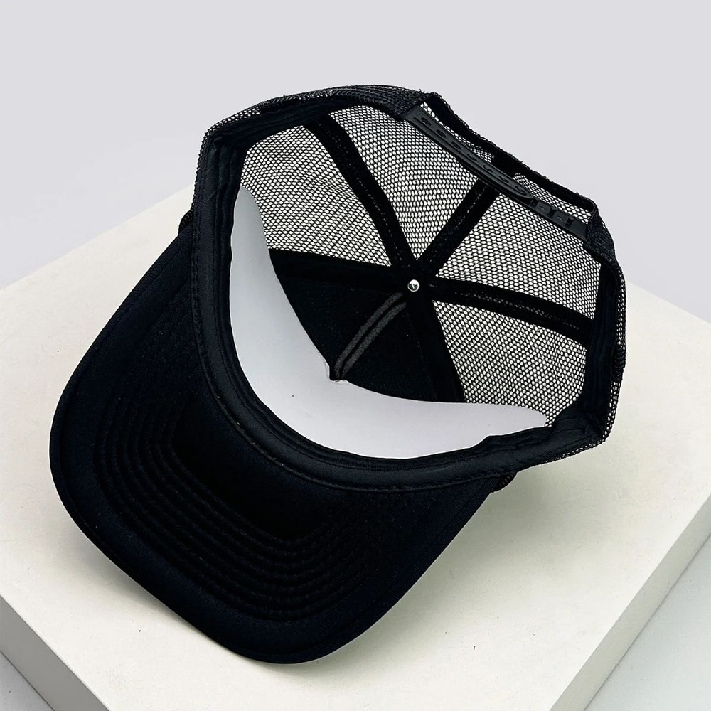 Unisex Color Block Letter Mesh Trucker Cap 4