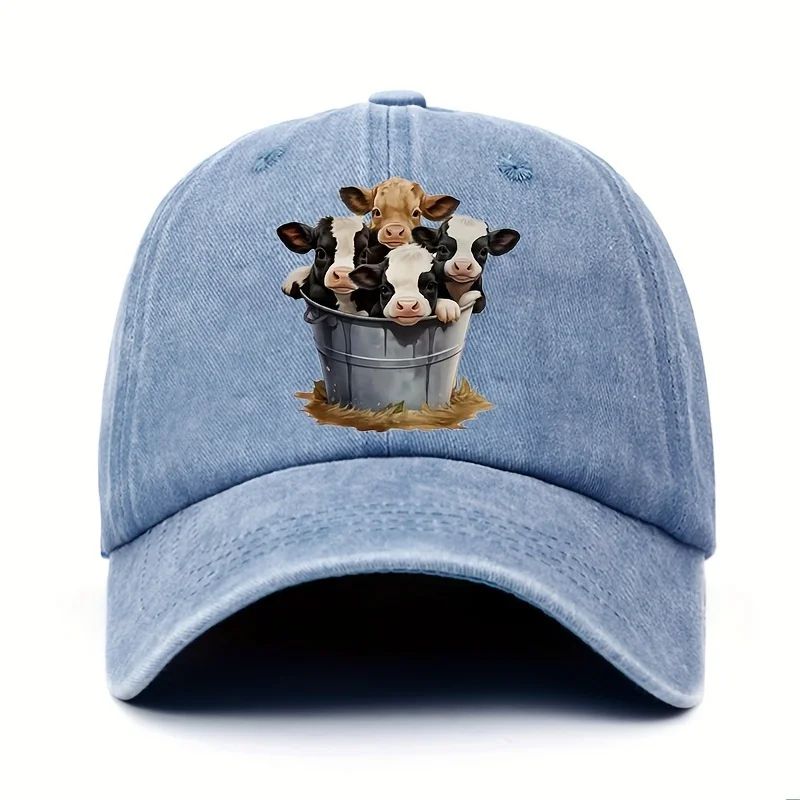 Cute Cow Print Adjustable Baseball Cap 0