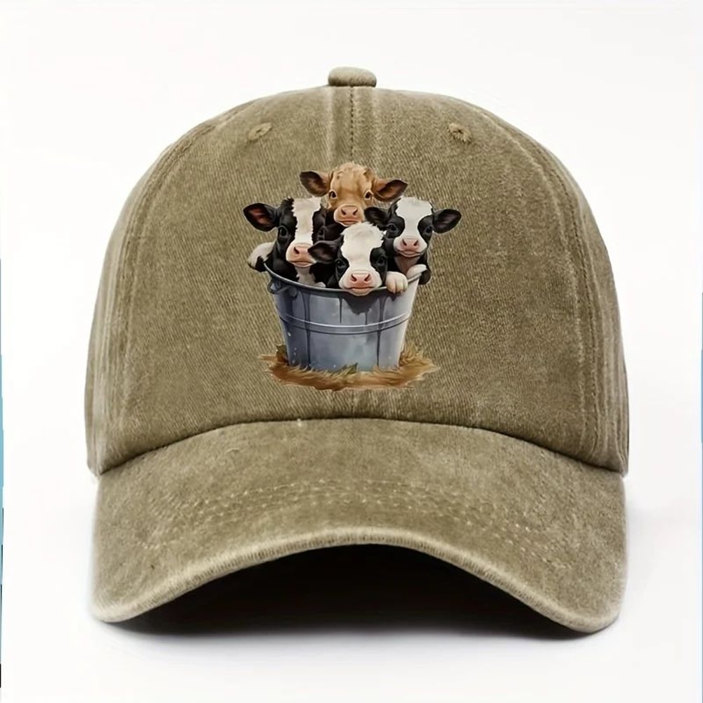 Cute Cow Print Adjustable Baseball Cap 2