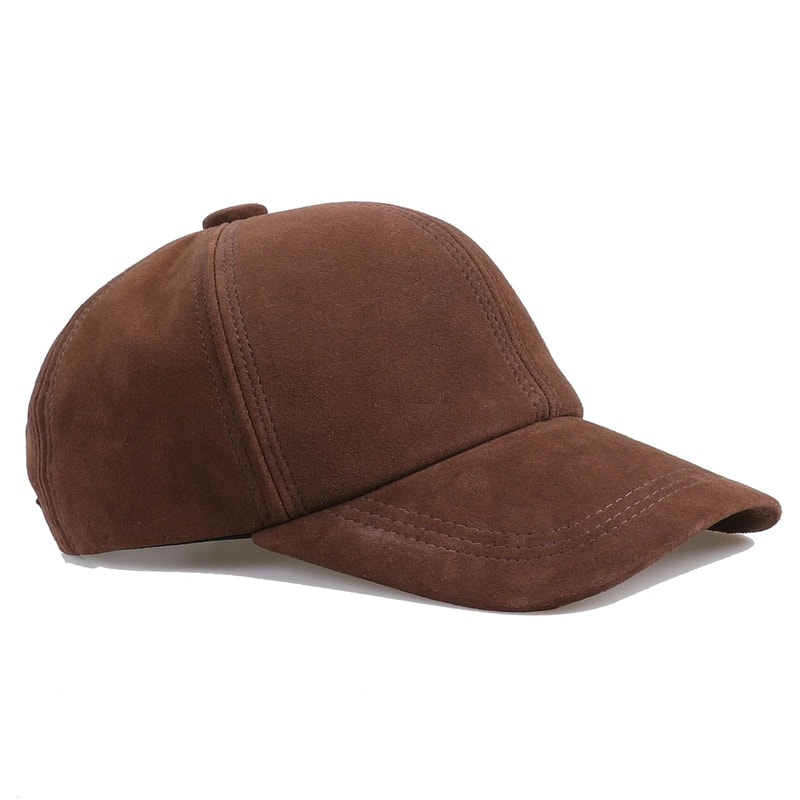 BOONJOVIA Genuine Suede Leather Baseball Cap