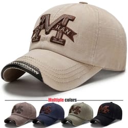 vintage washed embroidered baseball cap