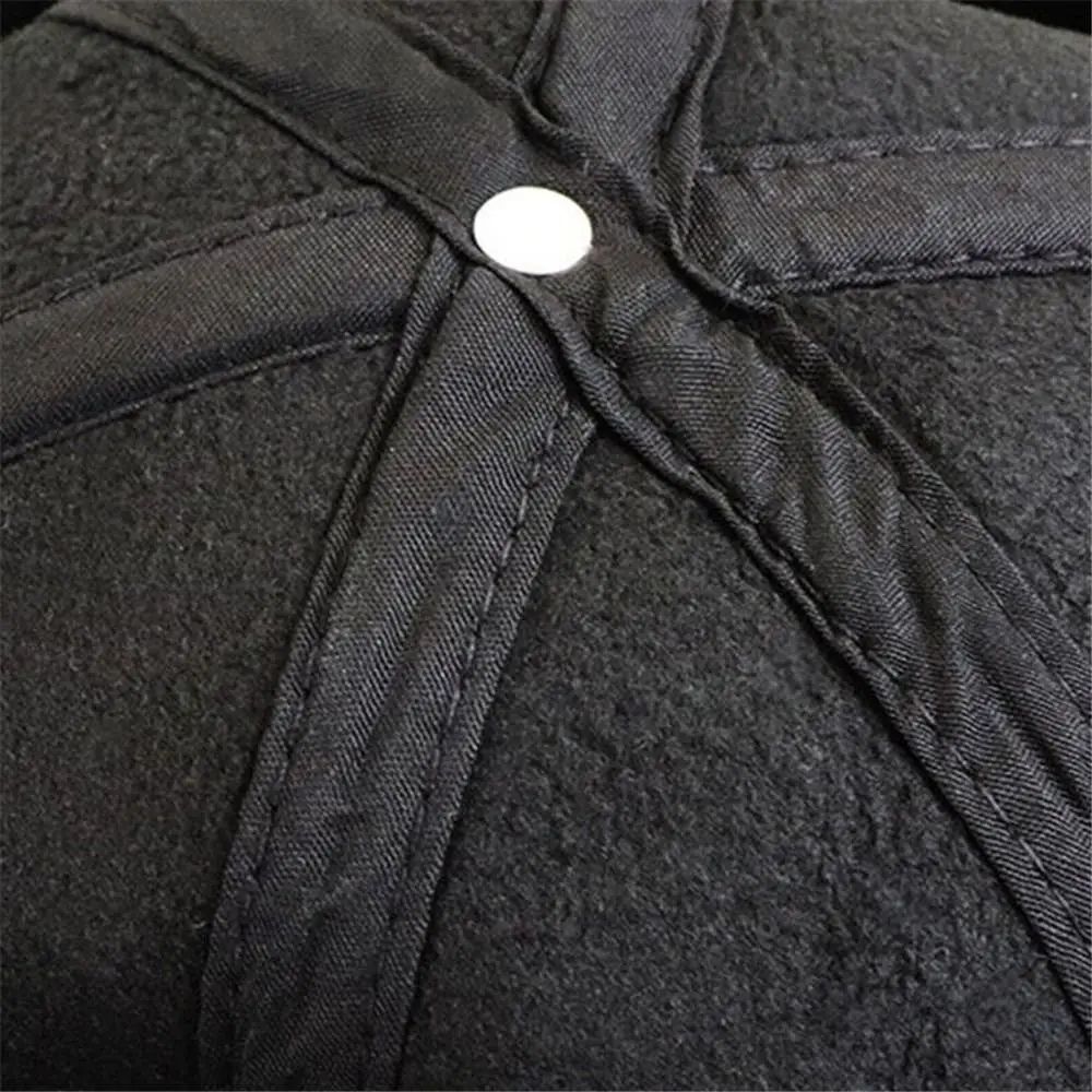 Men Leather Adjustable Winter Baseball Cap 5