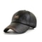 Men Leather Adjustable Winter Baseball Cap 11