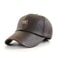 Men Leather Adjustable Winter Baseball Cap 12