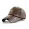 Men Leather Adjustable Winter Baseball Cap 10