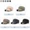 Distressed Washed Cotton Cadet Flat Cap With Leather Binding 2