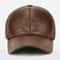 Men Real Cowhide Leather Winter Baseball Cap 2