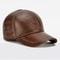 Men Real Cowhide Leather Winter Baseball Cap 4
