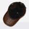 Men Real Cowhide Leather Winter Baseball Cap 6