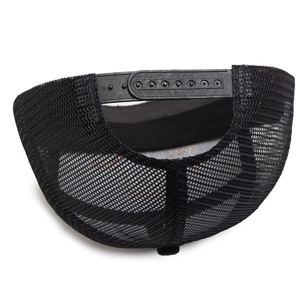 Shark Leather Label 7 Panel Mesh Trucker Cap 3