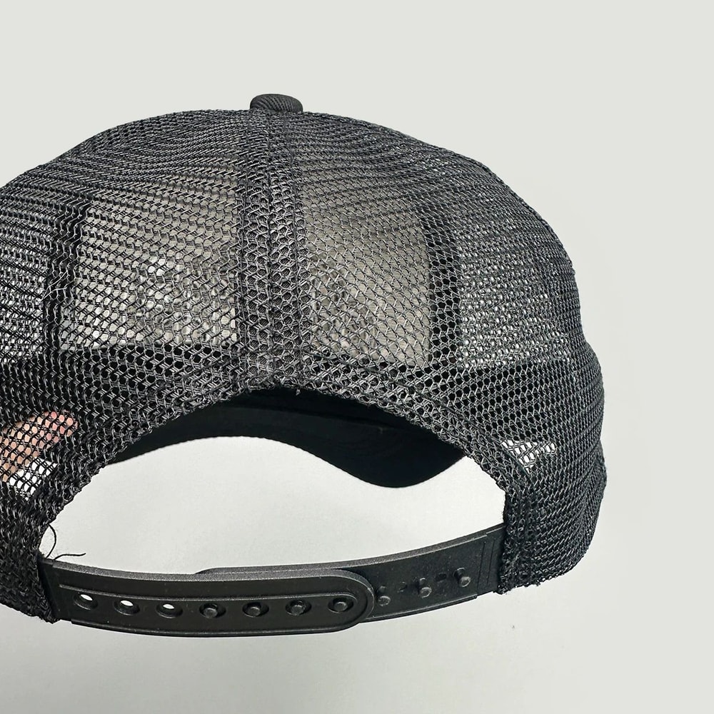 Color Block Letter Embroidery Mesh Trucker Cap 5