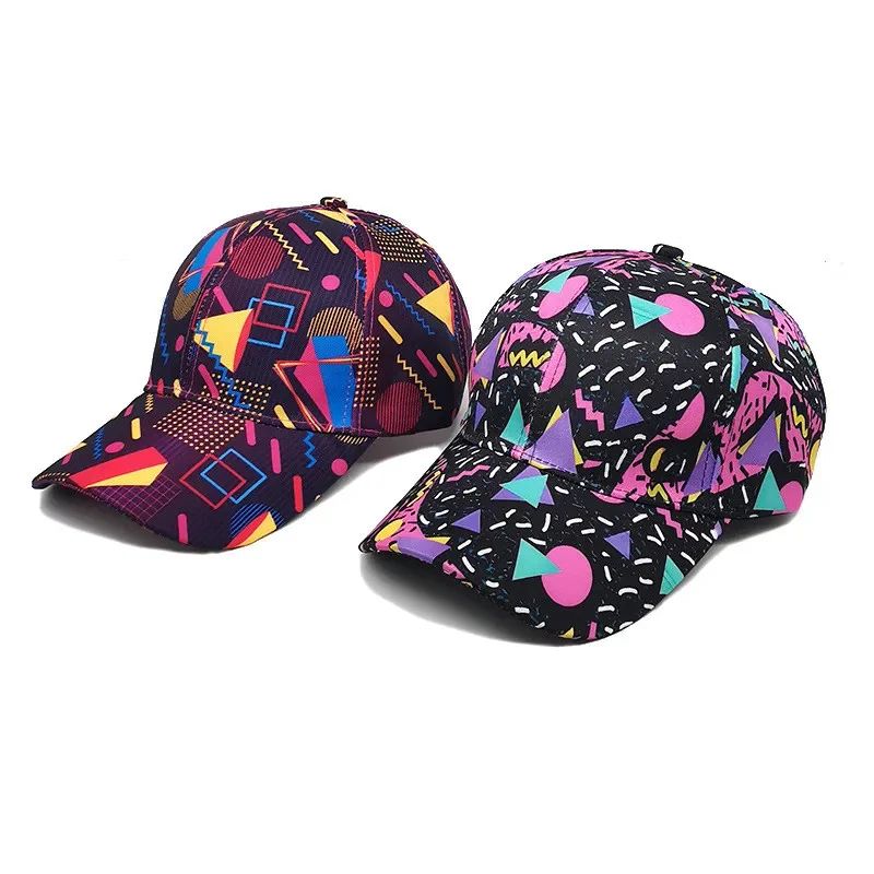Graffiti Print Adjustable Snapback Baseball Cap 2