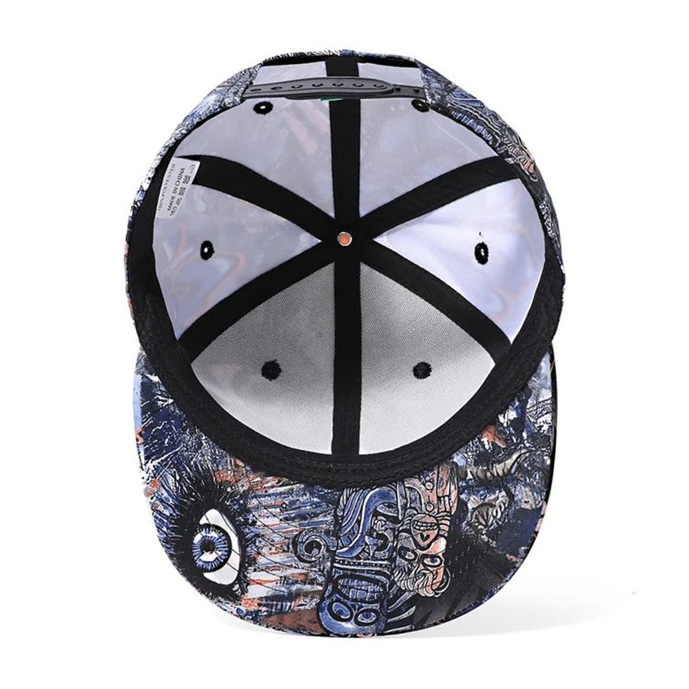 Graffiti Bones Flat Visor Snapback Baseball Cap 13