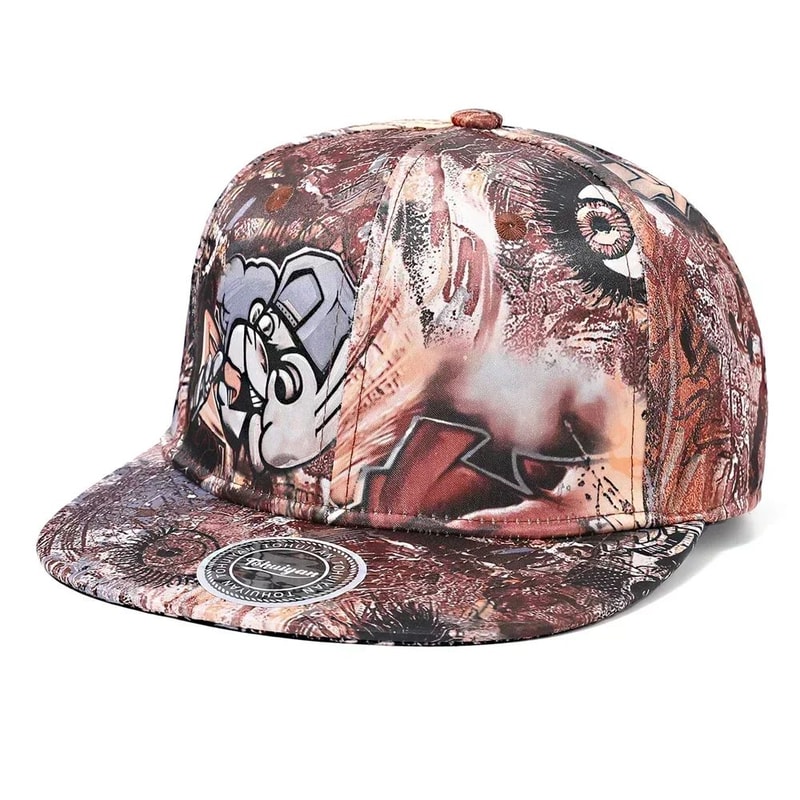 Graffiti Bones Flat Visor Snapback Baseball Cap 18